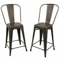 Carolina Cottage 24 in. Adeline Counter Stool, Rustic Pewter TH1001-24F RPW